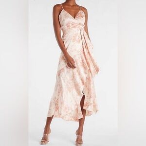 Express NWT floral printed midi dress XS